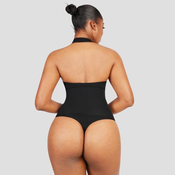 360° Max Control Halter Tank Shaping Bodysuit, Black - Picture 3 of 6